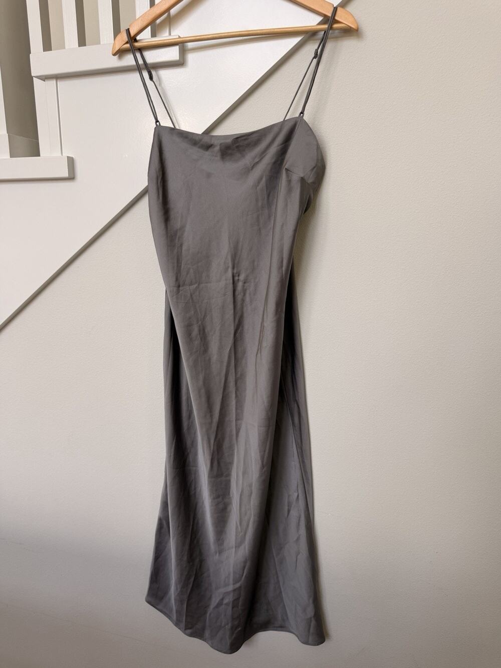 Apparis Helen Slip Dress Size L Cement Gray Luxury Women’s